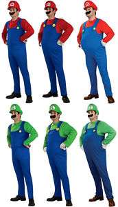 Adult Super Mario Bros. Mario Luigi Std Deluxe Costume  