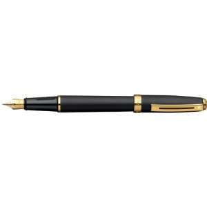 com Sheaffer Prelude Black Matte w/ 22K Gold Plated Trim Fountain Pen 