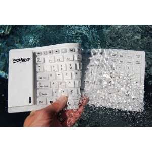  Washable Full Size Wireless Keyboard w/Media Buttons (2 