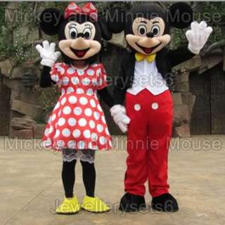 Adult Mickey Minnie Mouse couple Mouse mascot costumes  