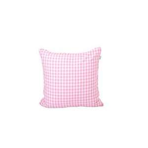  small pink gingham cushion cover