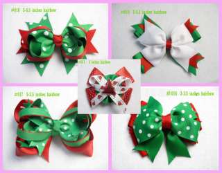50 baby girl christmas hair bows (30 styles for U pick  