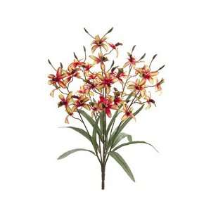  Faux 24 Dendrobium Orchid Bush X6 Brick Green (Pack of 12 