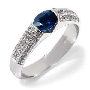   18 karat Gold with Sapphire and Diamond, form Band, weight 5.7 grams