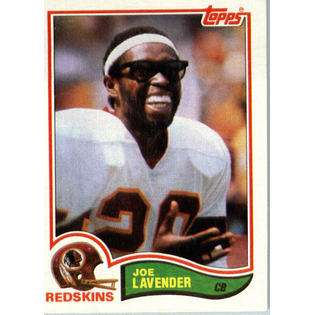 Topps 1982 Topps # 513 Joe Lavender Washington Redskins Football Card