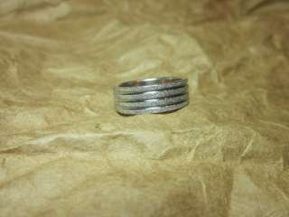   Silver Diamond Dust Band RING SZ 6 .5   9 Wide Band Unisex  