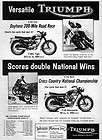 1962 Triumph Bonneville 650 & Tiger 500 Motorcycle Original Ad
