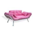 American Furniture Alliance Pink Paisley Mali Soft/Cushion Futon