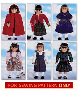 DOLL CLOTHES PATTERN FITS AMERICAN GIRL SAMANTHA~MOLLY  
