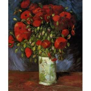  Oil Painting Vase with Red Poppies Vincent van Gogh Hand 