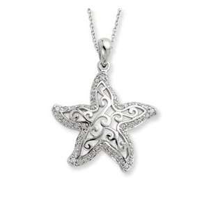  Sterling Silver CZ Make A Difference 18inch Necklace 
