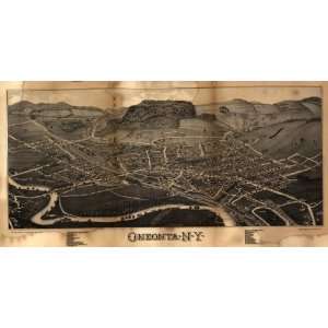  1884 map of Oneonta, New York