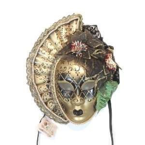  Black Big Woman Satin Venetian Masquerade Mask