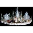 Roman 12 Happy Holidays Victorian Lighted LED Village Christmas Table 