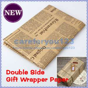   Gift Wrapping Paper Vintage Style Packing Double Sided Christmas Wrap