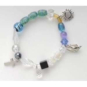   Story Memorial Prayer Religious Glass Beaded Bracelets 7 7.5 Home