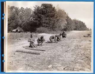 1941 1st Army Maneuvers GIs Camouflage South Carolina  