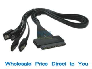 Serial Attached SCSI SAS to 4x7 Pin SATA Cable (lots5)  