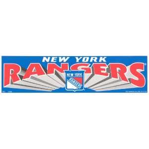  New York Rangers NHL Bumper Sticker Strip Automotive