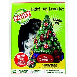 Plaster Light Up Statue Christmas Tree  Colorbok For the Home Crafts 