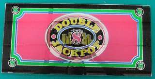DOUBLE JACKPOT $ ~ SLOT MACHINE BELLY GLASS ~ IGT  