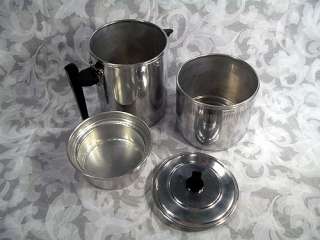 Vintage ART DECO 8 Cup Drip O Later Aluminum Coffee Pot  
