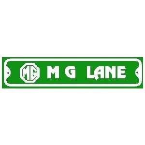  MG LANE sport car auto import street sign