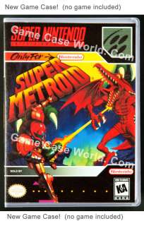 Super Metroid Nintendo SNES Custom Collectors Game Case Only *NO GAME*