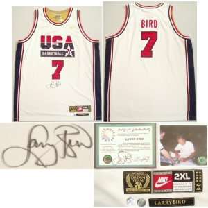   Bird Autographed 1992 USA Team Nike White Jersey