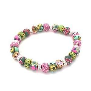  Alex Collection Small Bead Bracelet with Crystal 