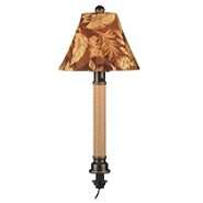   and Bronze Umbrella Table Lamp with Cozumel Walnut shade 