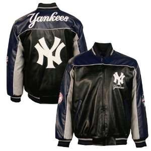 New York Yankees Youth Black Varsity Pleather Jacket  