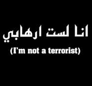 IM NOT A TERRORIST FUNNY T SHIRT offensive humorous tee for muslim 