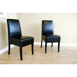 CHY 005 J023   Black Full Leather Dining Chair (Set of 4) Interiors 