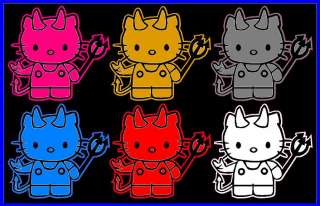 HELLO KITTY CAR DECAL DEVIL DECAL DEVIL KITTY DECAL  