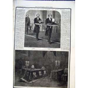 Funeral Of Hrh Royal Consort Antique Print 1862 