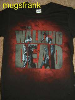 The Walking Dead Tv Show Axing Zombie in Head T Shirt  