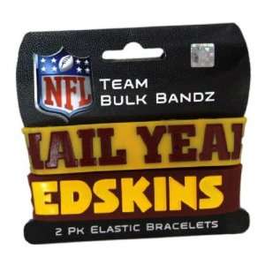   Redskins Large Bulk Bandz Band Bracelet 2PK