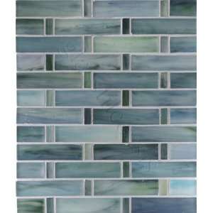  Aqua 1 x 4 Green Pool Frosted Glass Tile   18946