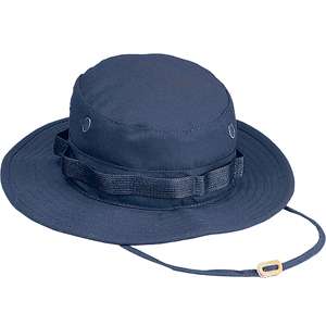 NAVY BLUE Military Style Wide Brim Fishing BOONIE HAT  