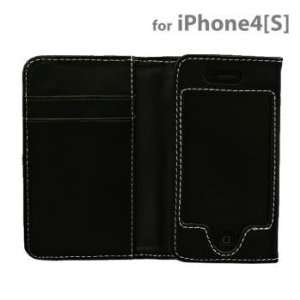    Book Type Cover for iPhone 4S/4 (Stitch/Black) Electronics