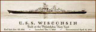 USS WISCONSIN BB64 Battleship Blue & Gold Ships Graphics Shaving Soap 