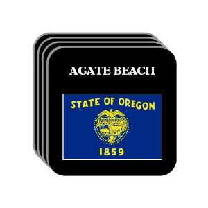  US State Flag   AGATE BEACH, Oregon (OR) Set of 4 Mini 