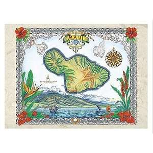   Hawaii Poster Island Of Maui 9 inch by 12 inch