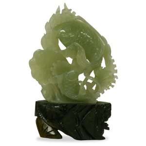    Hand Carved Jade Good Prosperity Double Fish