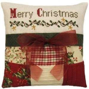  Merry Christmas Pillow   Cross Stitch Kit Arts, Crafts 