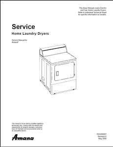Amana Dryer Service Repair Manual  