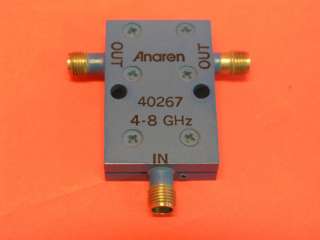 Anaran 40267. 2 Way Power Divider. 4 to 8GHz. SMA(F).  