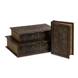  Old World Book Box Collection, Set of 3