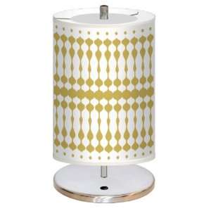   2Modern   Patterned Cylinder 21 Table Lamp